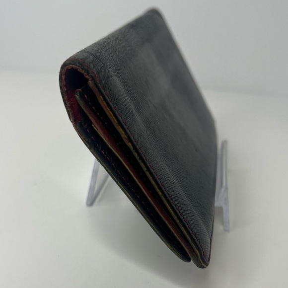 🖤Burberry Mens Saffiano Bifold Black Label Long Wallet | RARE!!!! ❤️ - Picture 2 of 15